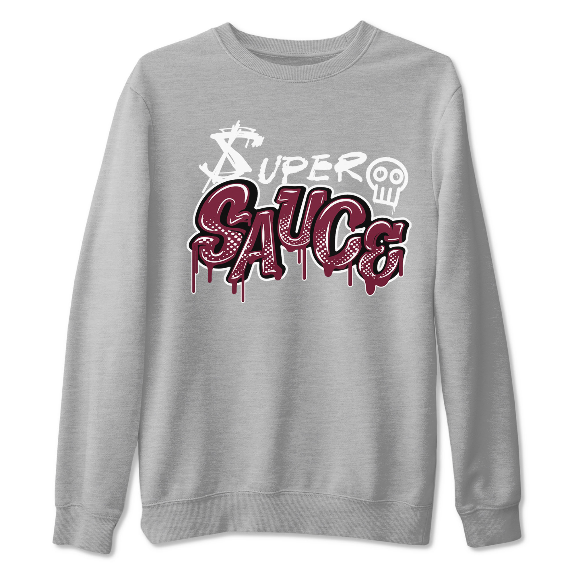 1s Metallic Burgundy shirt to match jordans Super Sauce sneaker tees Air Jordan 1 Metallic Burgundy SNRT Sneaker Release Tees unisex cotton Heather Grey 2 crew neck shirt