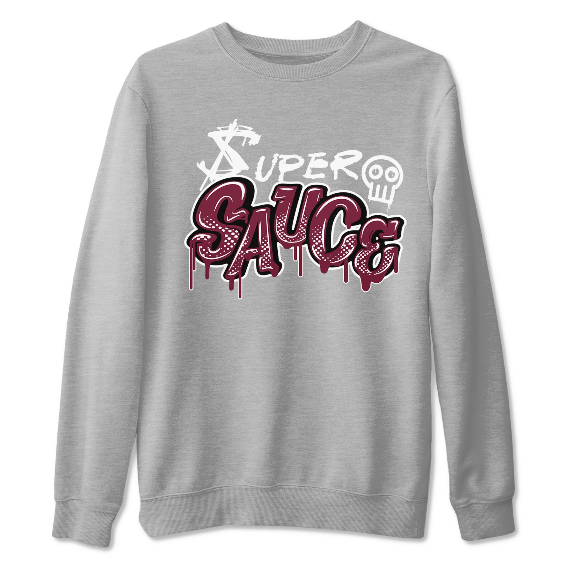 1s Metallic Burgundy shirt to match jordans Super Sauce sneaker tees Air Jordan 1 Metallic Burgundy SNRT Sneaker Release Tees unisex cotton Heather Grey 2 crew neck shirt