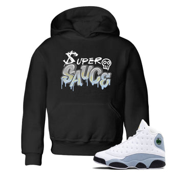 13s Blue Grey shirt to match jordans Super Sauce sneaker tees Air Jordan 13 Blue Grey SNRT sneaker release tees baby toddler Black 1 cotton Shirt