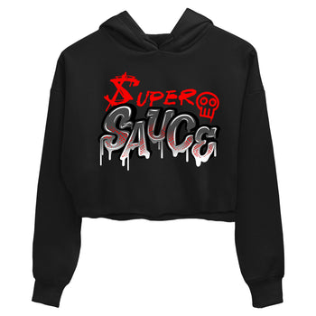 4s Bred Reimagined shirt to match jordans Super Sauce sneaker tees Air Jordan 4 Bred Reimagined SNRT Sneaker Release Tees Black 2 crop length shirt