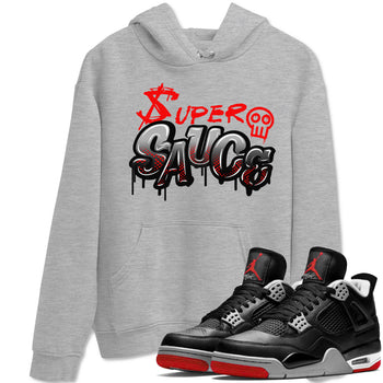 4s Bred Reimagined shirt to match jordans Super Sauce sneaker tees Air Jordan 4 Bred Reimagined SNRT Sneaker Release Tees unisex cotton Heather Grey 1 crew neck shirt