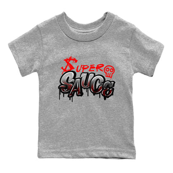 4s Bred Reimagined shirt to match jordans Super Sauce sneaker tees Air Jordan 4 Bred Reimagined SNRT sneaker release tees baby toddler Heather Grey 2 cotton Shirt