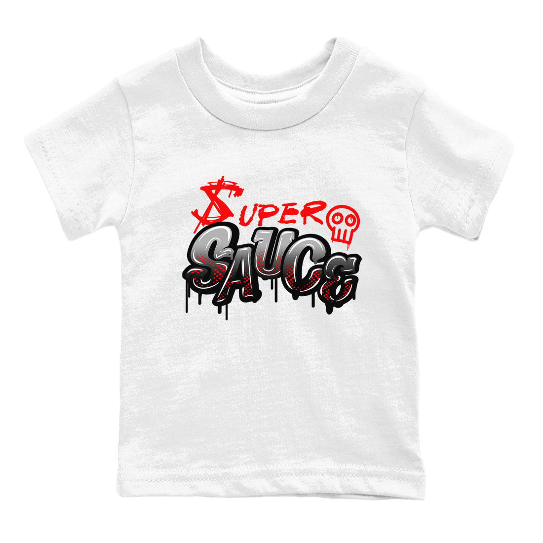 4s Bred Reimagined shirt to match jordans Super Sauce sneaker tees Air Jordan 4 Bred Reimagined SNRT sneaker release tees baby toddler White 2 cotton Shirt
