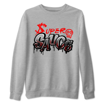 4s Bred Reimagined shirt to match jordans Super Sauce sneaker tees Air Jordan 4 Bred Reimagined SNRT Sneaker Release Tees unisex cotton Heather Grey 2 crew neck shirt
