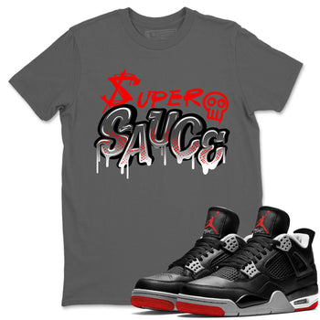4s Bred Reimagined shirt to match jordans Super Sauce sneaker tees Air Jordan 4 Bred Reimagined SNRT Sneaker Release Tees unisex cotton Cool Grey 1 crew neck shirt