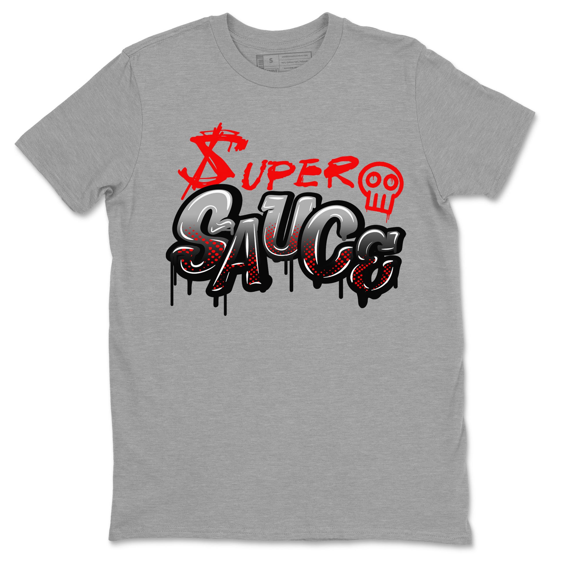 4s Bred Reimagined shirt to match jordans Super Sauce sneaker tees Air Jordan 4 Bred Reimagined SNRT Sneaker Release Tees unisex cotton Heather Grey 2 crew neck shirt
