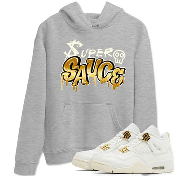 4s Sail shirt to match jordans Super Sauce sneaker tees Air Jordan 4 Sail SNRT 4s Metallic Gold Sneaker Release Tees unisex cotton Heather Grey 1 crew neck shirt