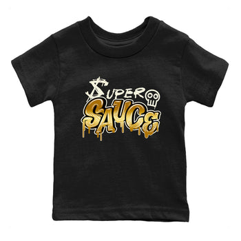 4s Sail shirt to match jordans Super Sauce sneaker tees Air Jordan 4 Sail SNRT 4s Metallic Gold sneaker release tees baby toddler Black 2 cotton Shirt