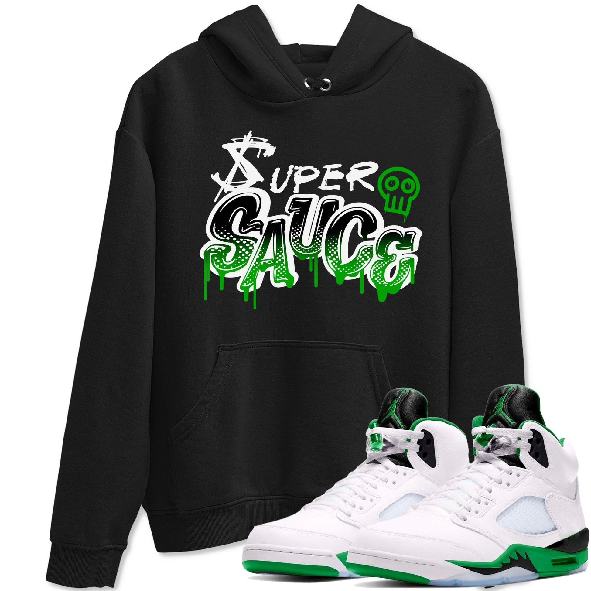 5s Lucky Green shirt to match jordans Super Sauce sneaker tees Air Jordan 5 Lucky Green SNRT Sneaker Release Tees unisex cotton Black 1 crew neck shirt