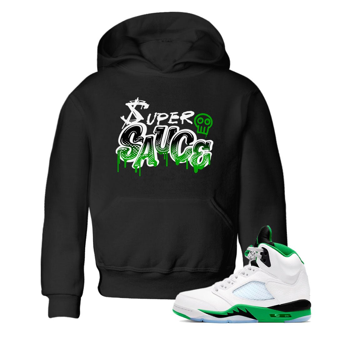 5s Lucky Green shirt to match jordans Super Sauce sneaker tees Air Jordan 5 Lucky Green SNRT sneaker release tees baby toddler Black 1 cotton Shirt