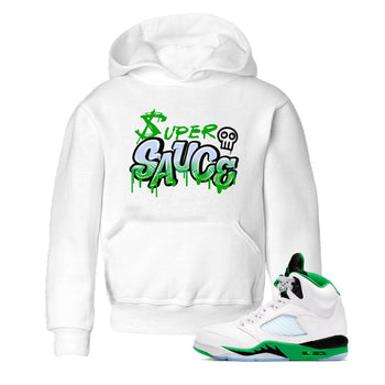 5s Lucky Green shirt to match jordans Super Sauce sneaker tees Air Jordan 5 Lucky Green SNRT sneaker release tees baby toddler White 1 cotton Shirt