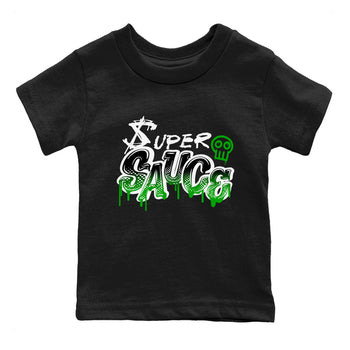 5s Lucky Green shirt to match jordans Super Sauce sneaker tees Air Jordan 5 Lucky Green SNRT sneaker release tees baby toddler Black 2 cotton Shirt