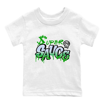 5s Lucky Green shirt to match jordans Super Sauce sneaker tees Air Jordan 5 Lucky Green SNRT sneaker release tees baby toddler White 2 cotton Shirt