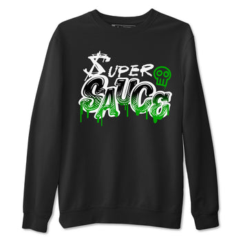 5s Lucky Green shirt to match jordans Super Sauce sneaker tees Air Jordan 5 Lucky Green SNRT Sneaker Release Tees unisex cotton Black 2 crew neck shirt