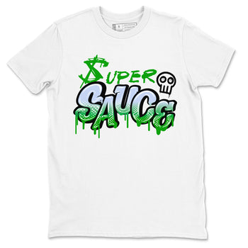 5s Lucky Green shirt to match jordans Super Sauce sneaker tees Air Jordan 5 Lucky Green SNRT Sneaker Release Tees unisex cotton White 2 crew neck shirt