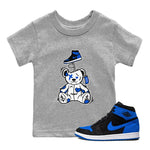 Jordan 1 High OG Royal Reimagined shirt to match jordans Surprise Teddy Bear sneaker tees Air Jordan 1 Royal Reimagined SNRT Sneaker Tees Baby Toddler Heather Grey 1 T-Shirt