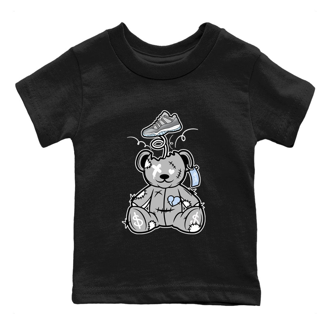 11s Cool Grey shirt to match jordans Surprise Teddy Bear sneaker tees Air Jordan 11 Cool Grey SNRT sneaker release tees baby toddler Black 2 cotton Shirt