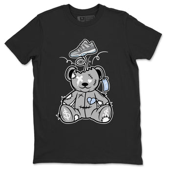 11s Cool Grey shirt to match jordans Surprise Teddy Bear sneaker tees Air Jordan 11 Cool Grey SNRT Sneaker Release Tees unisex cotton Black 2 crew neck shirt