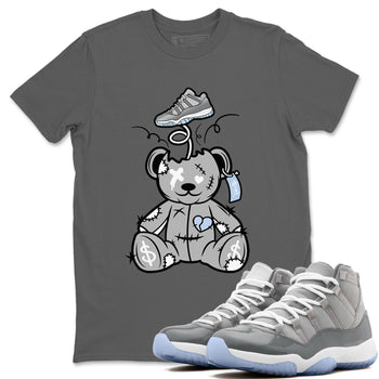 11s Cool Grey shirt to match jordans Surprise Teddy Bear sneaker tees Air Jordan 11 Cool Grey SNRT Sneaker Release Tees unisex cotton Cool Grey 1 crew neck shirt