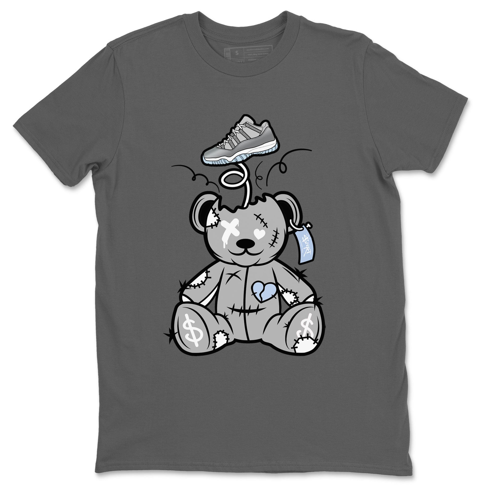 11s Cool Grey shirt to match jordans Surprise Teddy Bear sneaker tees Air Jordan 11 Cool Grey SNRT Sneaker Release Tees unisex cotton Cool Grey 2 crew neck shirt