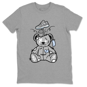 11s Cool Grey shirt to match jordans Surprise Teddy Bear sneaker tees Air Jordan 11 Cool Grey SNRT Sneaker Release Tees unisex cotton Heather Grey 2 crew neck shirt