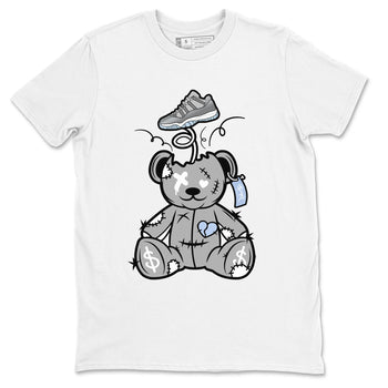 11s Cool Grey shirt to match jordans Surprise Teddy Bear sneaker tees Air Jordan 11 Cool Grey SNRT Sneaker Release Tees unisex cotton White 2 crew neck shirt