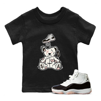 Air Jordan 11 Neapolitan shirt to match jordans Surprise Teddy Bear sneaker tees Air Jordan 11 Neapolitan SNRT Sneaker Tees Baby Toddler Black 1 T-Shirt