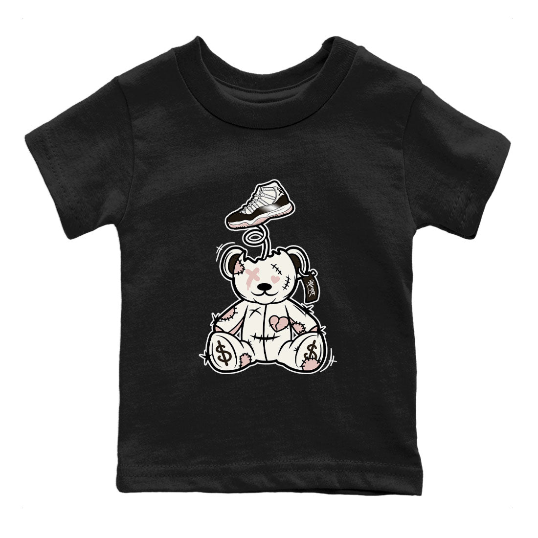 Air Jordan 11 Neapolitan shirt to match jordans Surprise Teddy Bear sneaker tees Air Jordan 11 Neapolitan SNRT Sneaker Tees Baby Toddler Black 2 T-Shirt