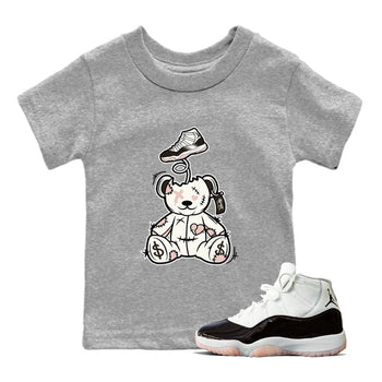Air Jordan 11 Neapolitan shirt to match jordans Surprise Teddy Bear sneaker tees Air Jordan 11 Neapolitan SNRT Sneaker Tees Baby Toddler Heather Grey 1 T-Shirt