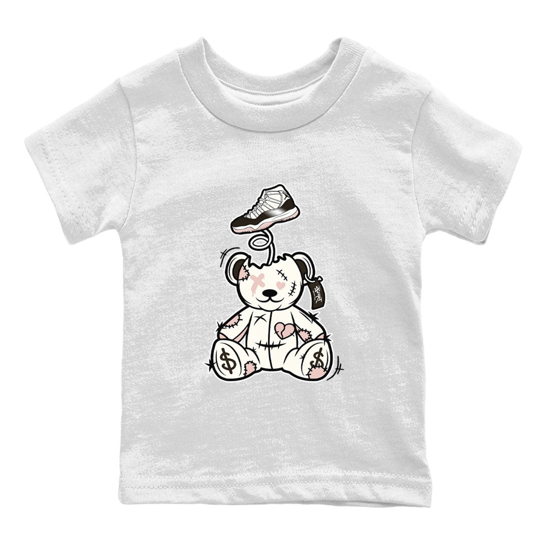 Air Jordan 11 Neapolitan shirt to match jordans Surprise Teddy Bear sneaker tees Air Jordan 11 Neapolitan SNRT Sneaker Tees Baby Toddler White 2 T-Shirt