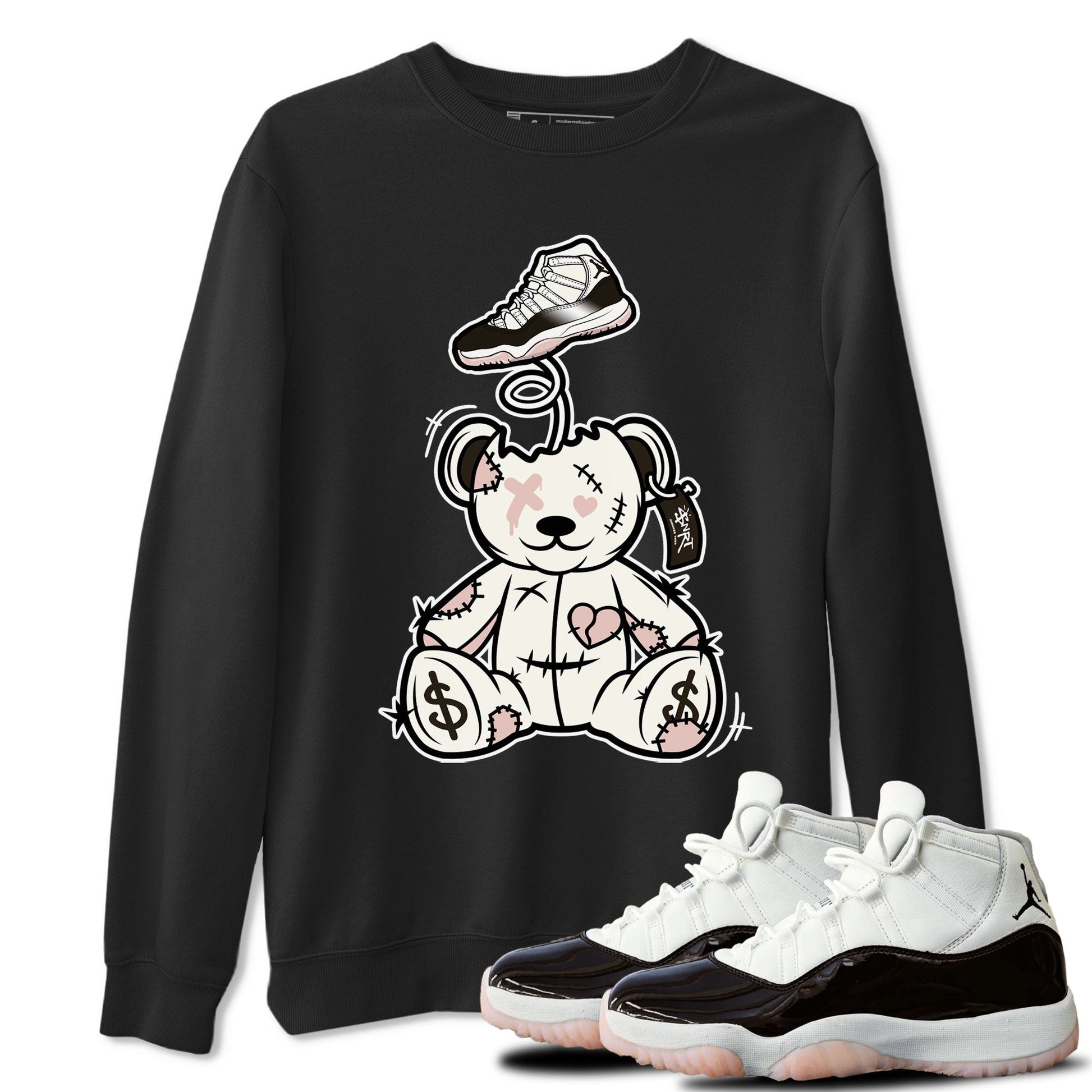 Air Jordan 11 Neapolitan shirt to match jordans Surprise Teddy Bear sneaker tees Air Jordan 11 Neapolitan SNRT Sneaker Tees Unisex Black 1 T-Shirt