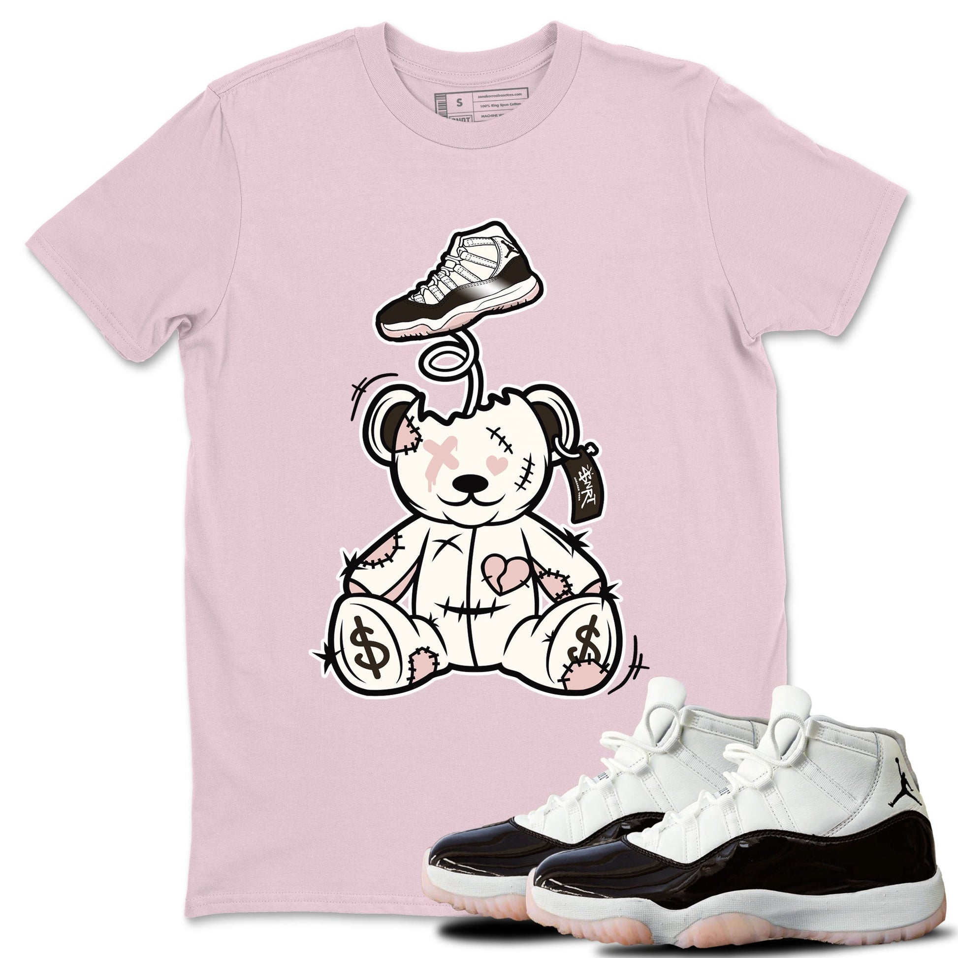 Air Jordan 11 Neapolitan shirt to match jordans Surprise Teddy Bear sneaker tees Air Jordan 11 Neapolitan SNRT Sneaker Tees Unisex Pink 1 T-Shirt
