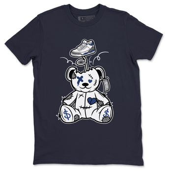 3s Midnight Navy shirt to match jordans Surprise Teddy Bear sneaker match tee Air Jordan 3 Midnight Navy SNRT Sneaker Tees unisex cotton Navy 2 crew neck shirt