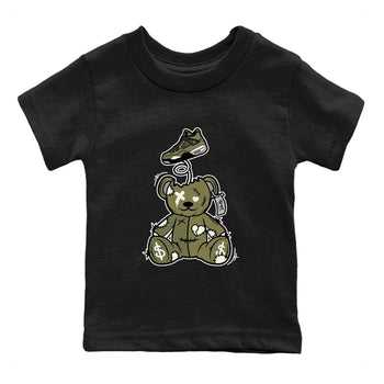 Air Jordan 4 Medium Olive shirt to match jordans Surprise Teddy Bear sneaker tees Air Jordan 4 Medium Olive SNRT Sneaker Tees Baby Toddler Black 2 T-Shirt