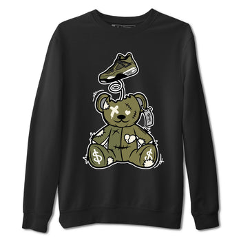 Air Jordan 4 Medium Olive shirt to match jordans Surprise Teddy Bear sneaker tees Air Jordan 4 Medium Olive SNRT Sneaker Tees Unisex Black 2 T-Shirt