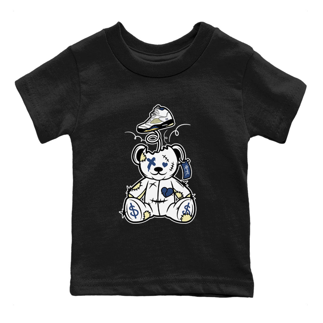 Air Jordan 5 A Ma Maniere x Dawn shirt to match jordans Surprise Teddy Bear sneaker tees Air Jordan 5 A Ma Maniere x Photon Dust SNRT Sneaker Tees Sneaker Matching Shirt Baby Toddler Black 2 T-Shirt