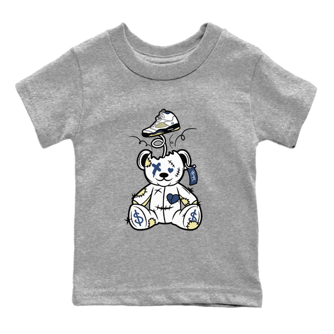 Air Jordan 5 A Ma Maniere x Dawn shirt to match jordans Surprise Teddy Bear sneaker tees Air Jordan 5 A Ma Maniere x Photon Dust SNRT Sneaker Tees Sneaker Matching Shirt Baby Toddler Heather Grey 2 T-Shirt