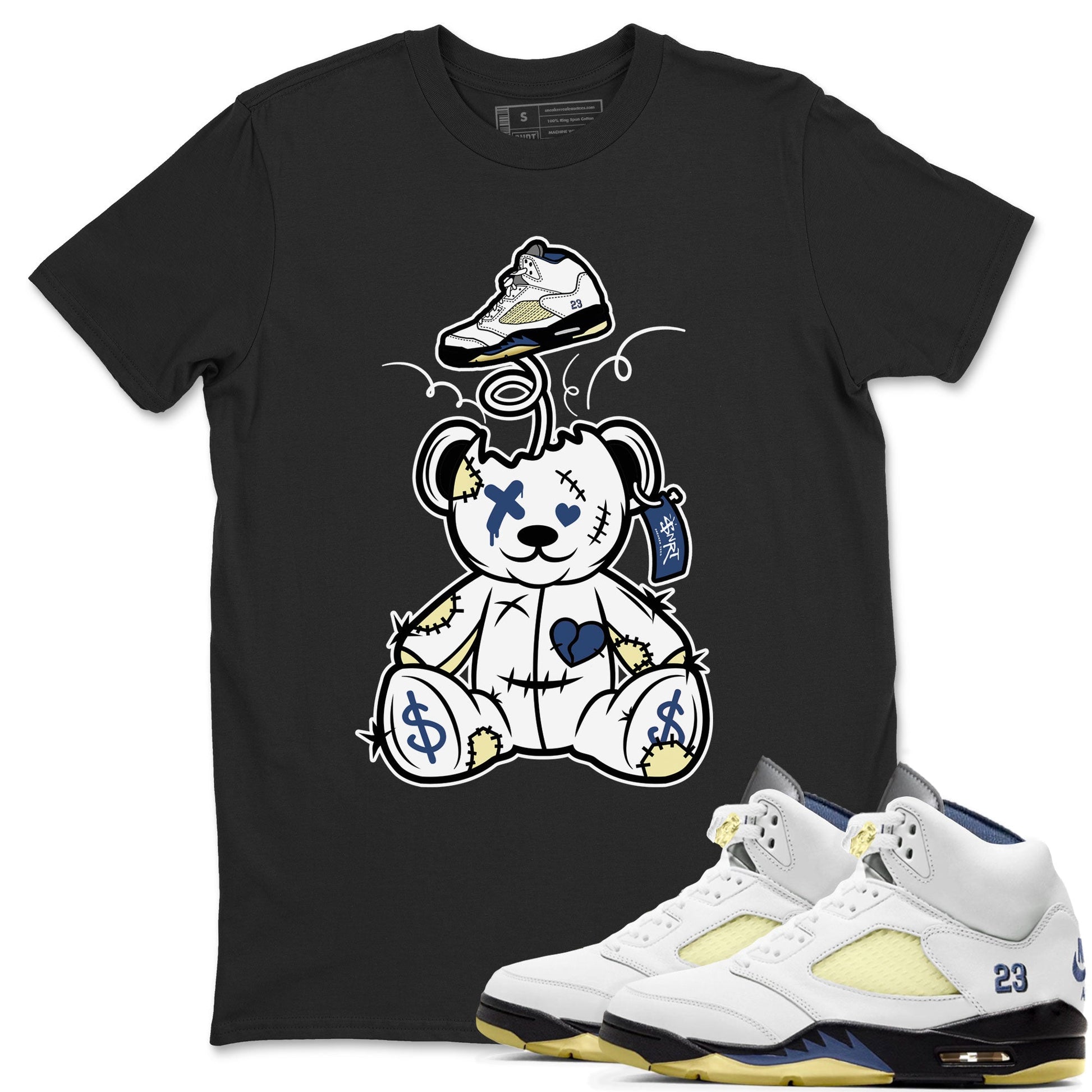 Air Jordan 5 A Ma Maniere x Dawn shirt to match jordans Surprise Teddy Bear sneaker tees Air Jordan 5 A Ma Maniere x Photon Dust SNRT Sneaker Tees Sneaker Matching Shirt Unisex Black 1 T-Shirt