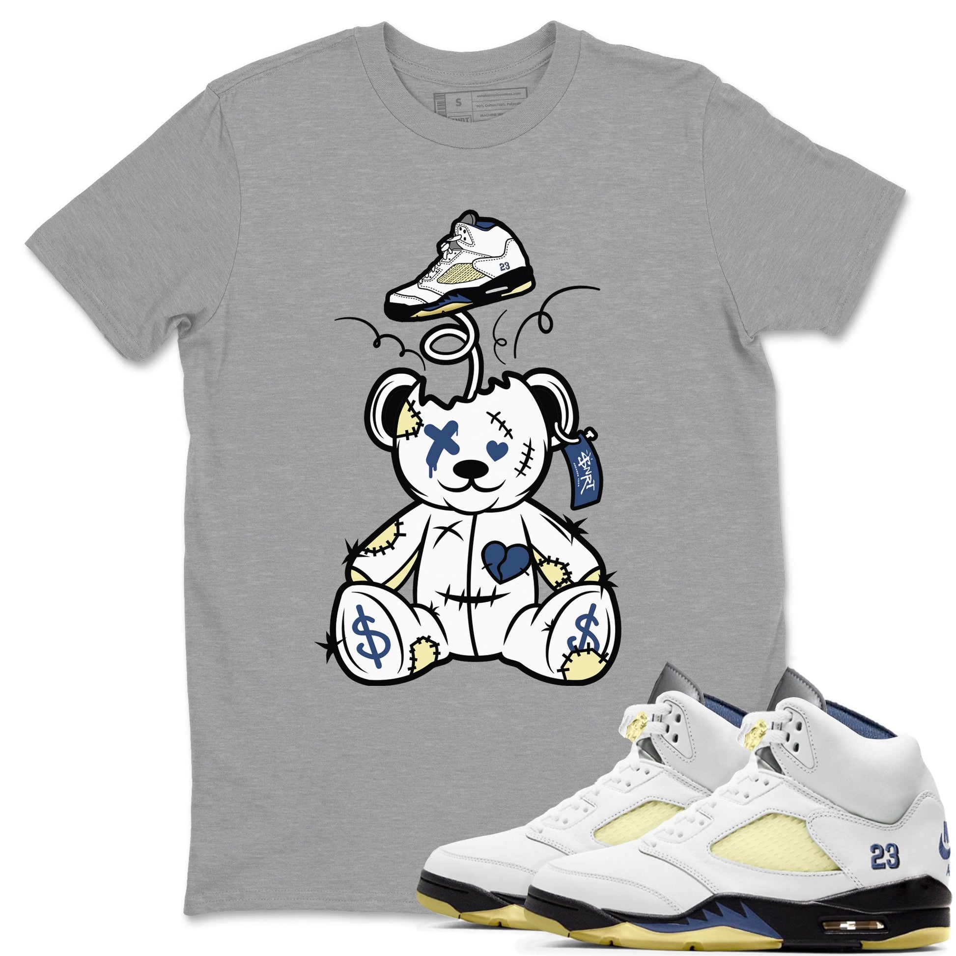 Air Jordan 5 A Ma Maniere x Dawn shirt to match jordans Surprise Teddy Bear sneaker tees Air Jordan 5 A Ma Maniere x Photon Dust SNRT Sneaker Tees Sneaker Matching Shirt Unisex Heather Grey 1 T-Shirt