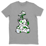 Jordan 5 Retro Lucky Green shirt to match jordans Surprise Teddy Bear sneaker tees Air Jordan 5 Lucky Green SNRT Sneaker Tees Unisex Sneaker Matching Clothes Heather Grey 2 T-Shirt