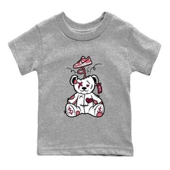 Dunk Valentine's Day shirt to match jordans Surprise Teddy Bear sneaker tees Dunks Valentine's Day SNRT sneaker release tees baby toddler Heather Grey 2 cotton Shirt