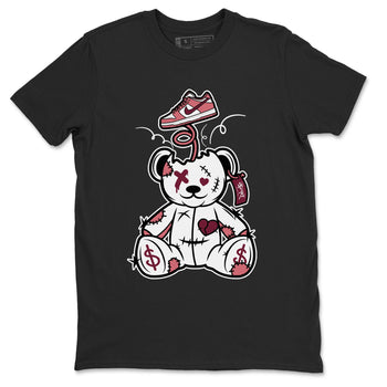 Dunk Valentine's Day shirt to match jordans Surprise Teddy Bear sneaker tees Dunks Valentine's Day SNRT sneaker Release Tees unisex cotton Black 2 crew neck shirt