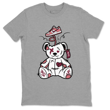 Dunk Valentine's Day shirt to match jordans Surprise Teddy Bear sneaker tees Dunks Valentine's Day SNRT sneaker Release Tees unisex cotton Heather Grey 2 crew neck shirt
