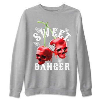 Air Jordan 11 Cherry Sneaker Match Tees Sweet Danger Sneaker Tees 11s Cherry Sneaker Release Tees AJ11 Varsity Red Unisex Shirts Heather Grey 2