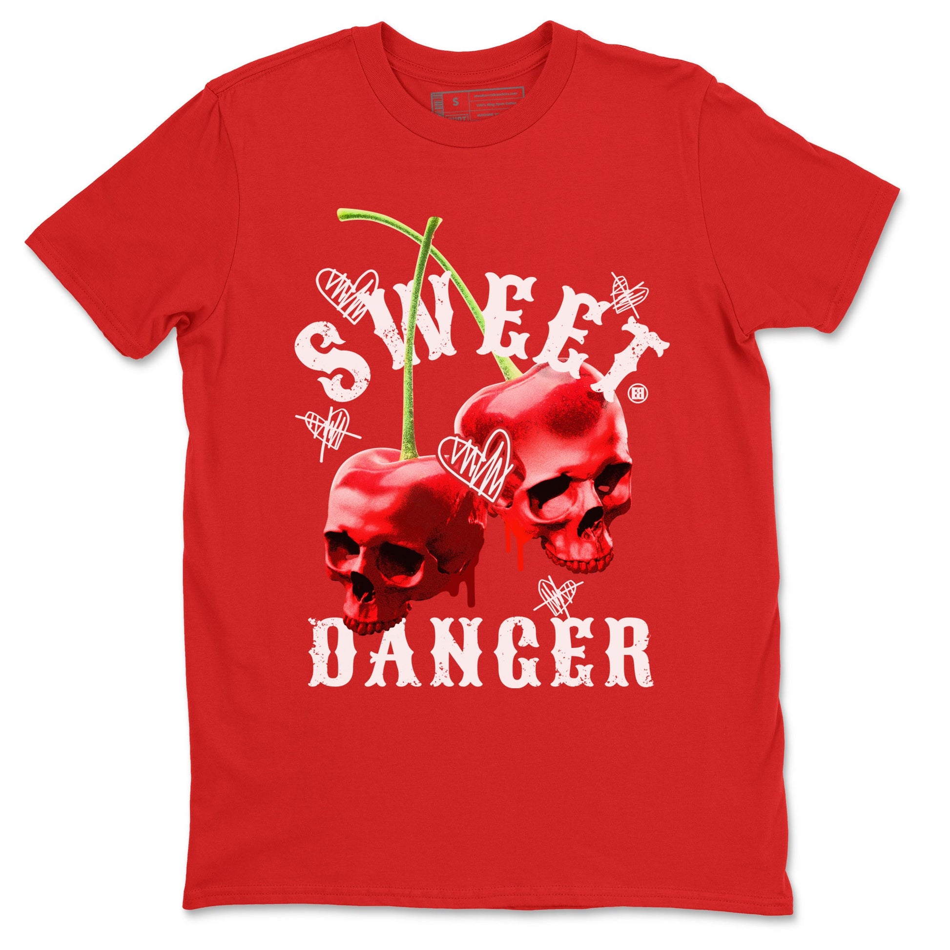 Air Jordan 11 Cherry Sneaker Match Tees Sweet Danger Sneaker Tees 11s Cherry Sneaker Release Tees AJ11 Varsity Red Unisex Shirts Red 2