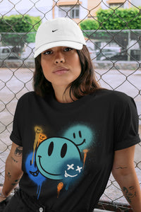 Smile Painting Unisex Tops - Yeezy 700 Faded Azure