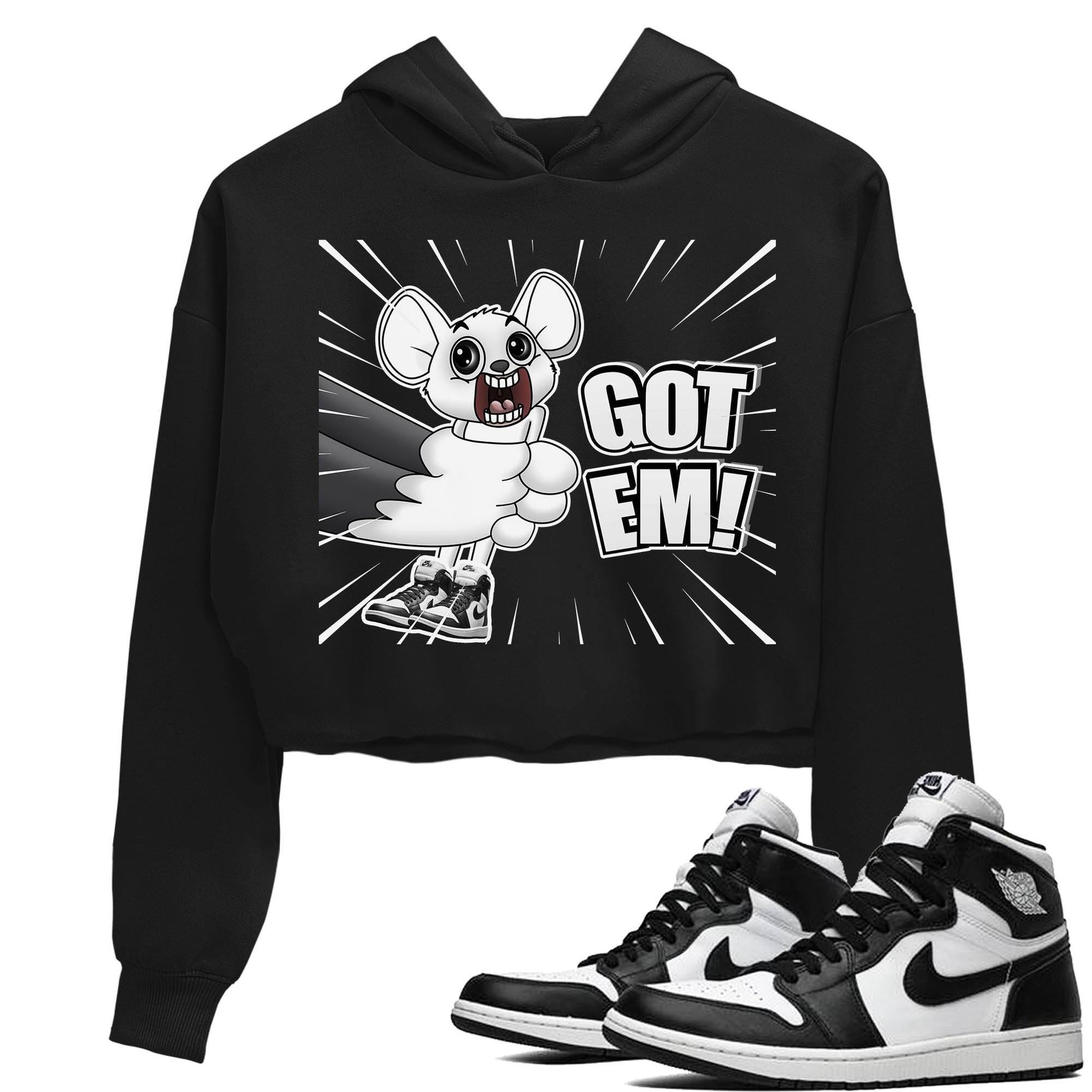 Jordan 1 Black White Sneaker Match Tees T&J Got Em Sneaker Tees Jordan 1 Black White Sneaker Release Tees Women's Shirts