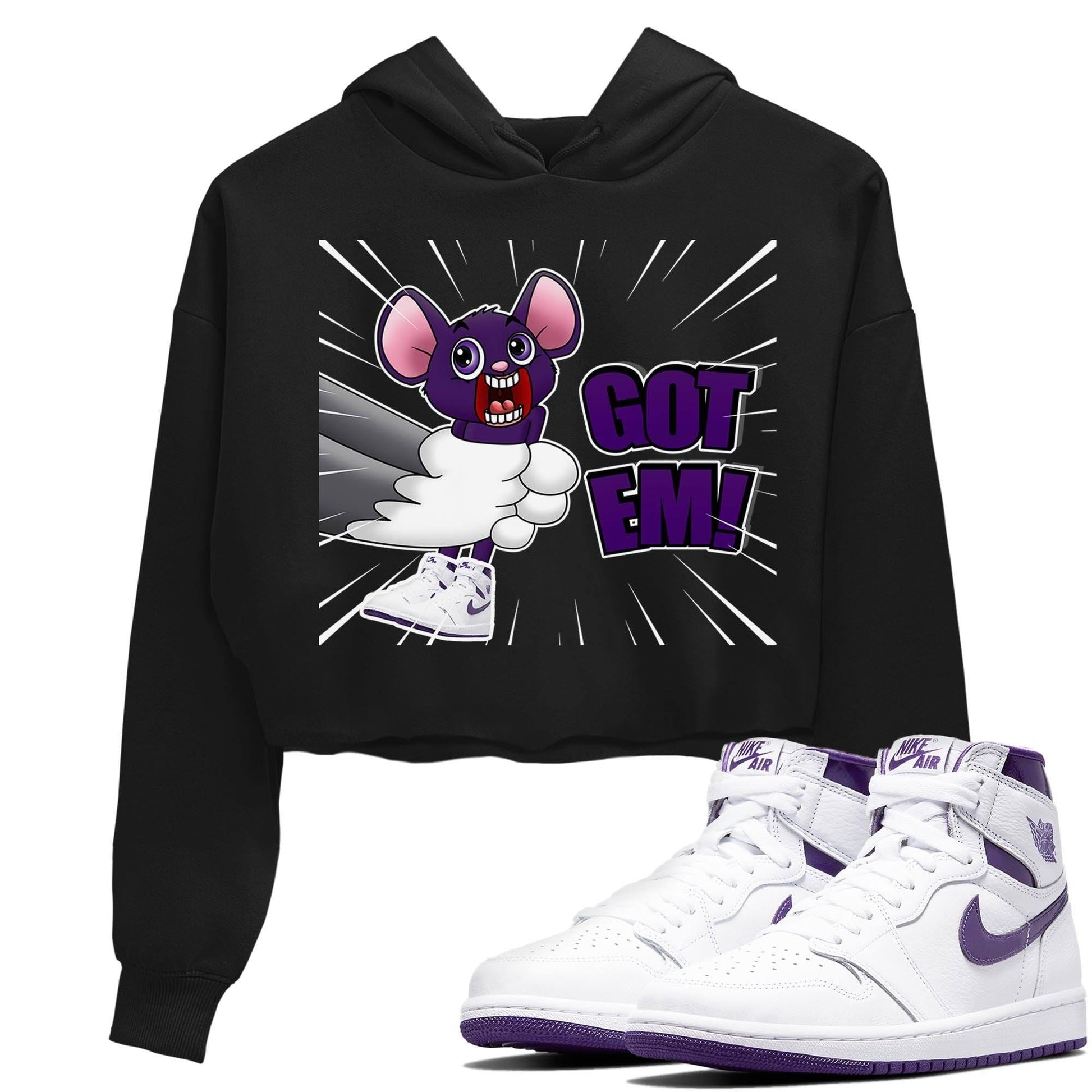 Jordan 1 WMNS Court Purple Sneaker Match Tees T&J Got Em Sneaker Tees Jordan 1 WMNS Court Purple Sneaker Release Tees Women's Shirts