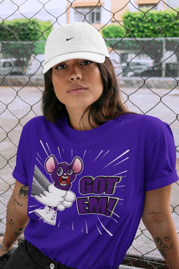 Jordan 1 WMNS Court Purple Sneaker Match Tees T&J Got Em Sneaker Tees Jordan 1 WMNS Court Purple Sneaker Release Tees Unisex Shirts
