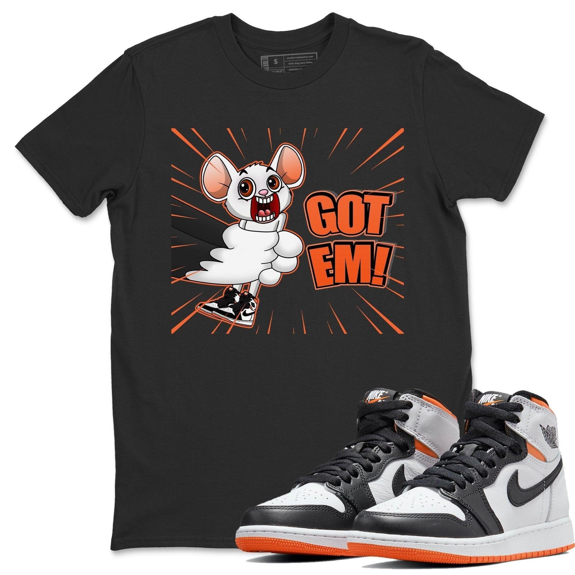 Jordan 1 Electro Orange Sneaker Match Tees T&J Got Em Sneaker Tees Jordan 1 Electro Orange Sneaker Release Tees Unisex Shirts